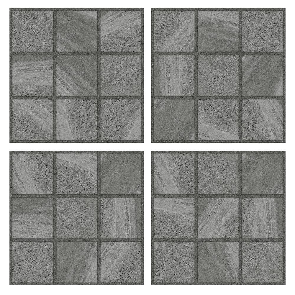 กระเบื้องพื้นพอร์ซเลน  40x40 ซม. TARA โซล เทาเข้ม A 0.96 ตร.ม.