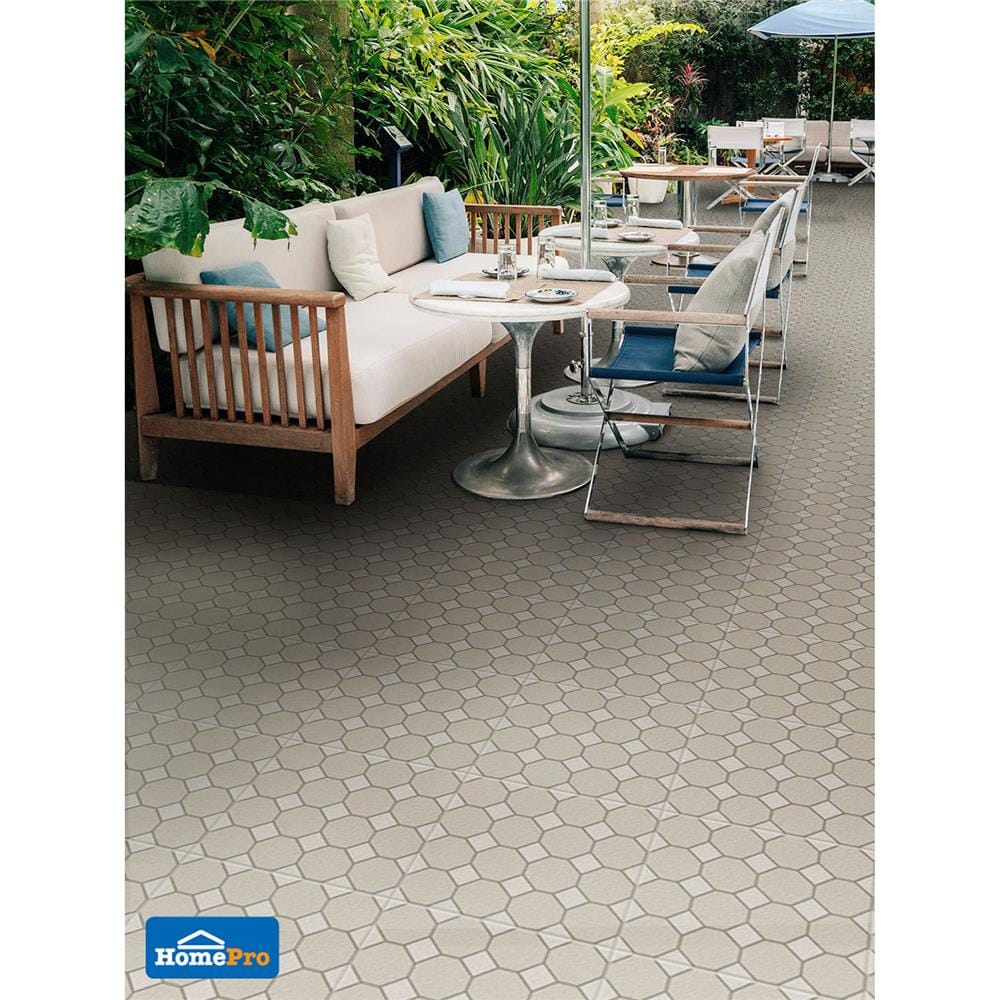 กระเบื้องพื้นพอร์ซเลน  40x40 ซม. TARA เคลย์ตัน โบน A 0.96 ตร.ม.