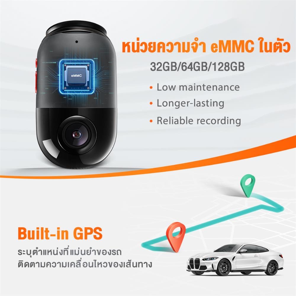 กล้องติดรถยนต์ 70MAI รุ่น OMNI 64GB สีดำ
