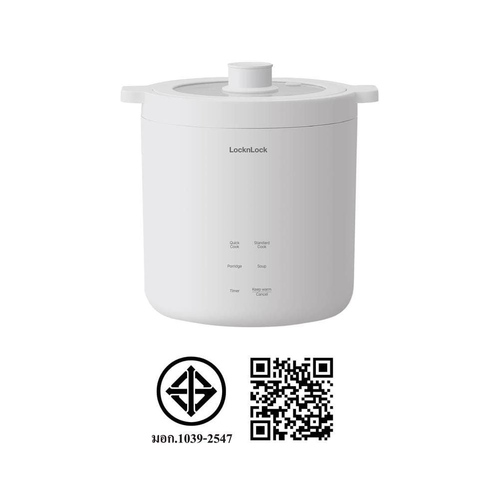 หม้อหุงข้าว DIGITAL LOCKNLOCK EJR314IVY 0.6 ลิตร สีครีมงาช้าง