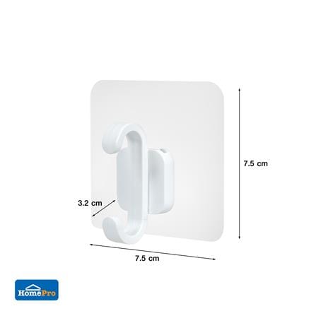 ขอแขวนอเนกประสงค์ติดเทปกาว PLIM 5350 สีขาว_4