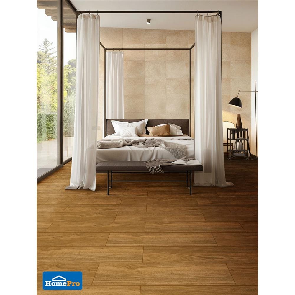 กระเบื้องพื้นพอร์ซเลน 20x120 ซม. TARA โบรโม่ น้ำตาลอ่อน A 1.2 ตร.ม.