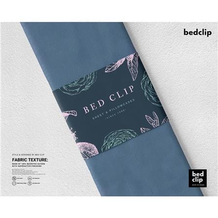 ปลอกผ้านวม BED CLIP MICROTEX 110X100 นิ้ว สี GREY BLUE_1