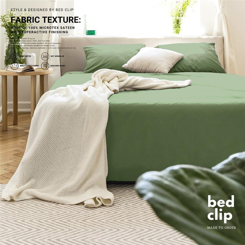 ปลอกผ้านวม BED CLIP MICROTEX 100X80 นิ้ว สี GREEN