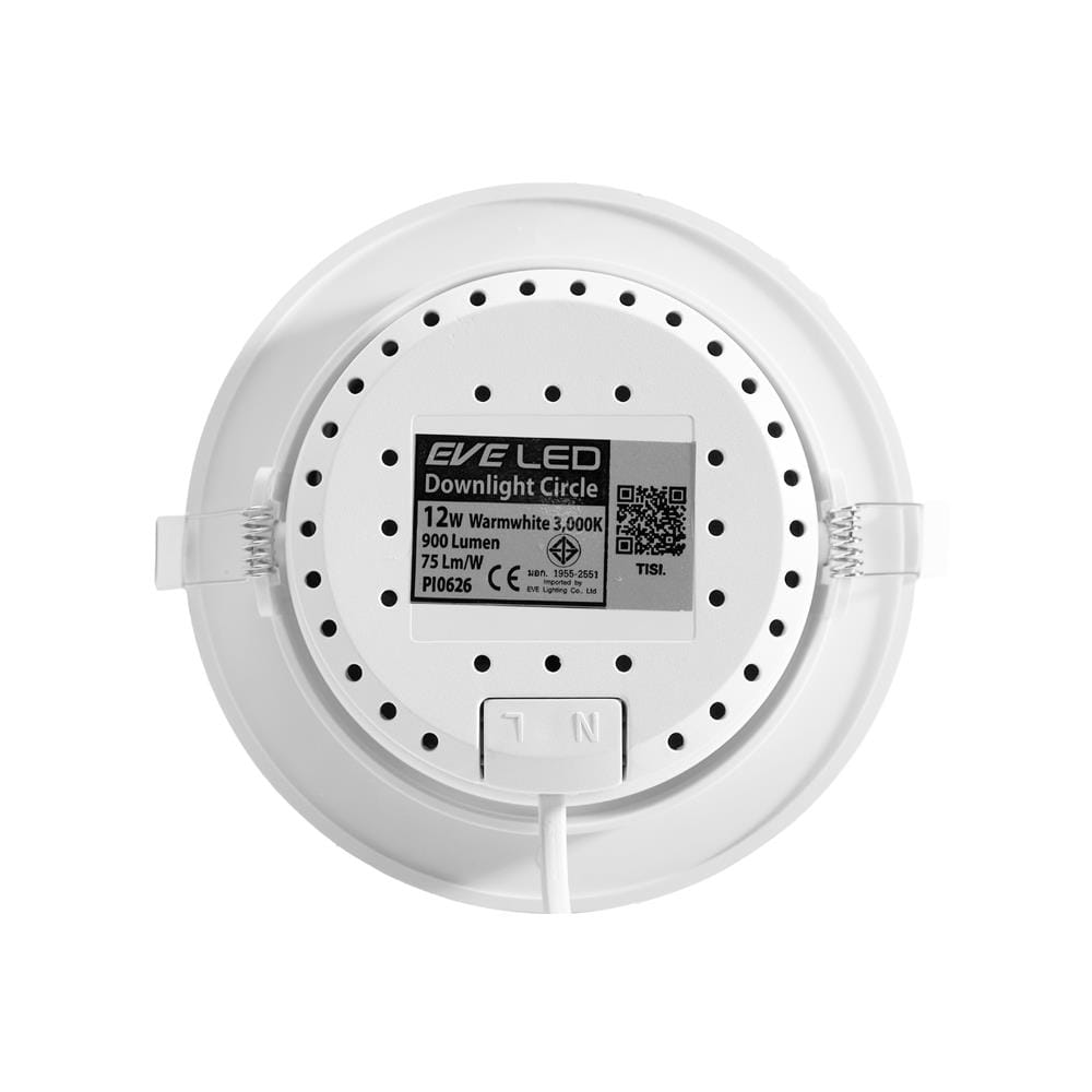 ดาวน์ไลท์ LED EVE 201408 4 นิ้ว 12 วัตต์ WARM WHITE สีขาว