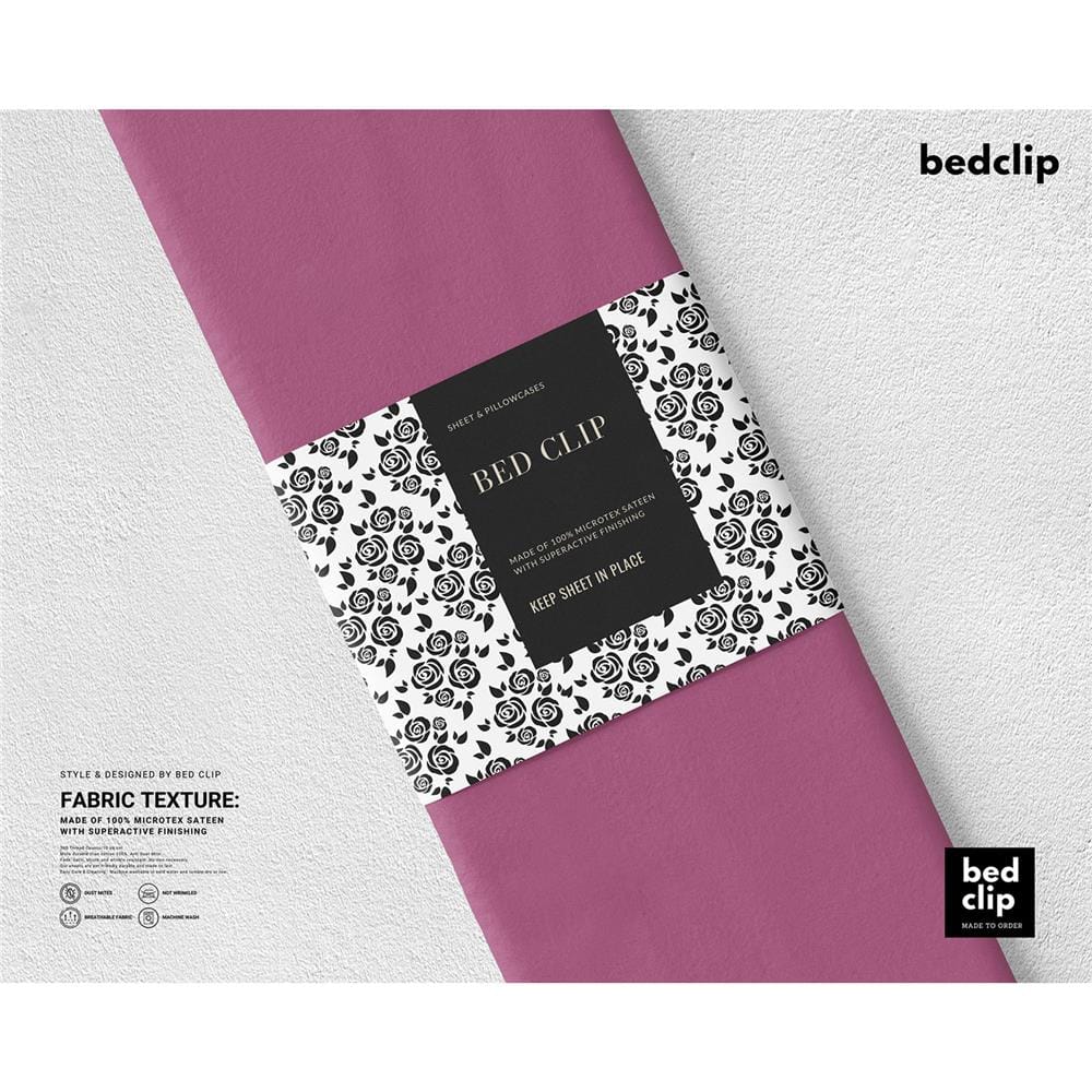 ปลอกผ้านวม BED CLIP MICROTEX 100X80 นิ้ว สี DARK PINK