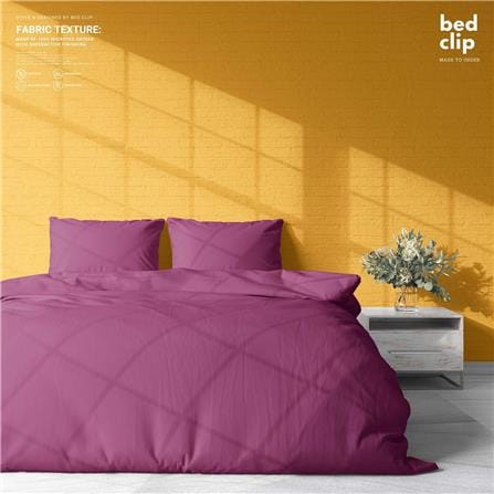 ปลอกผ้านวม BED CLIP MICROTEX 100X80 นิ้ว สี DARK PINK_3