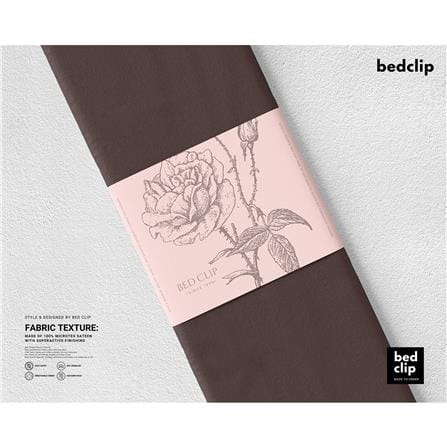 ปลอกผ้านวม BED CLIP MICROTEX 110X100 นิ้ว สี BROWN_1
