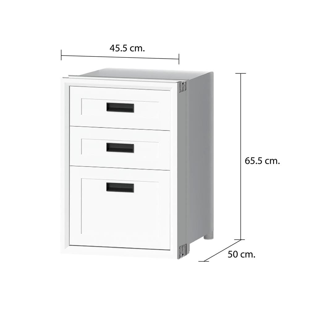 ตู้ลิ้นชัก 3 ชั้น CABIN HARPER 45.5x65.5 ซม. สีขาว
