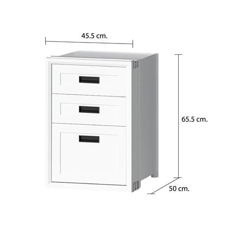 ตู้ลิ้นชัก 3 ชั้น CABIN HARPER 45.5x65.5 ซม. สีขาว_5