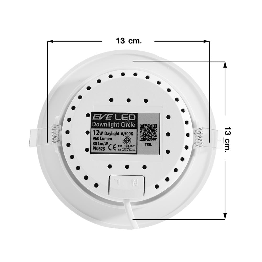 ดาวน์ไลท์ LED EVE 201408 4 นิ้ว 12 วัตต์ DAYLIGHT สีขาว