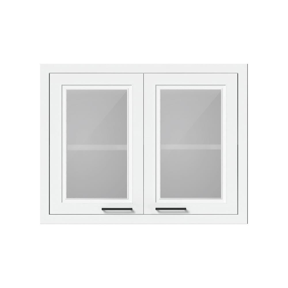 ตู้แขวนบานกระจกคู่ CABIN HARPER 88x68 ซม. สีขาว