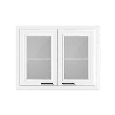ตู้แขวนบานกระจกคู่ CABIN HARPER 88x68 ซม. สีขาว