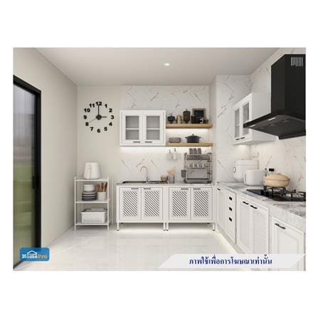 ตู้แขวนบานกระจกคู่ CABIN HARPER 88x68 ซม. สีขาว_3