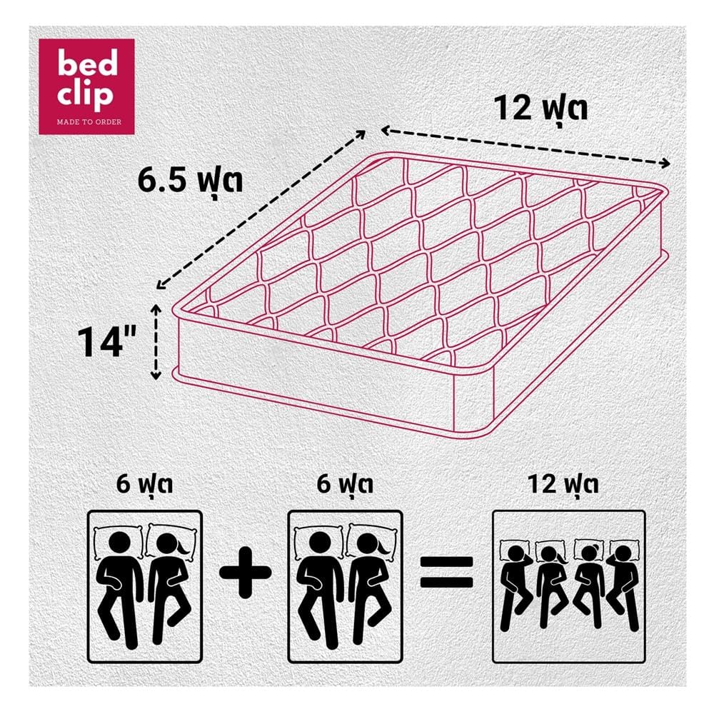 ผ้าปูที่นอน 12 ฟุต BED CLIP MICROTEX สี GREEN