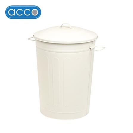 ถังขยะกลมฝาเปิด-ปิด ACCO META 48 ลิตร สีครีม