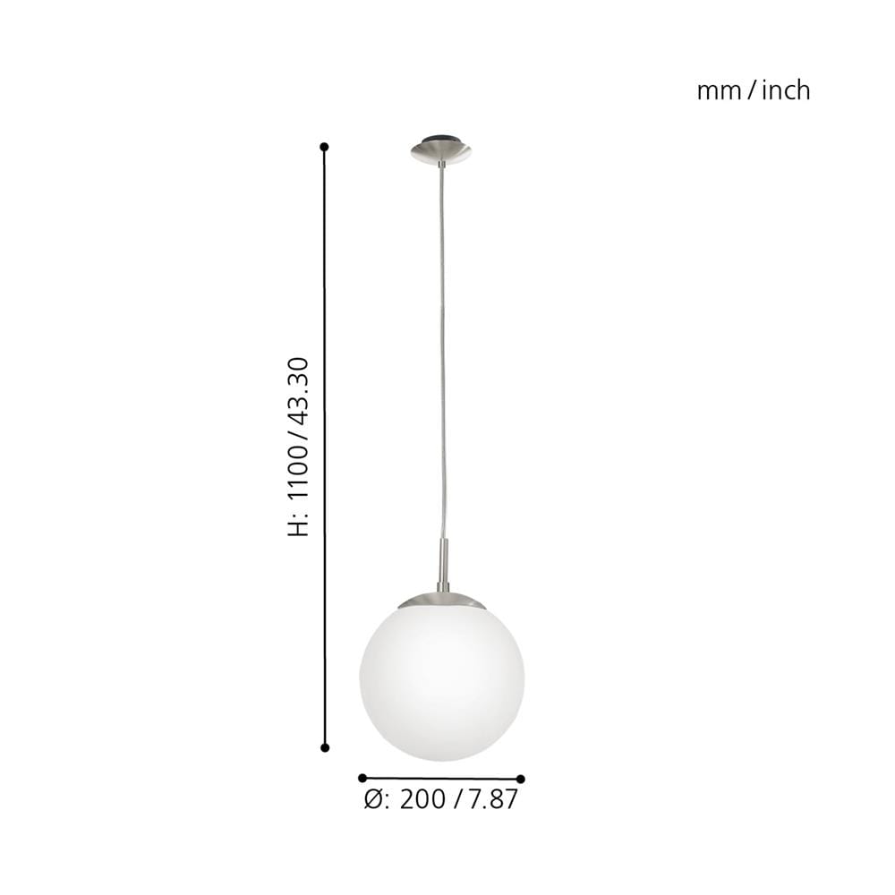 ไฟช่อ EGLO RONDO 85261 สีขาว/เงิน 1 หัว