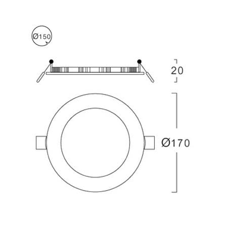 ดาวน์ไลท์ LED LUMAX 20-A0714 6.7 นิ้ว 12 วัตต์ WARM WHITE สีขาว_6