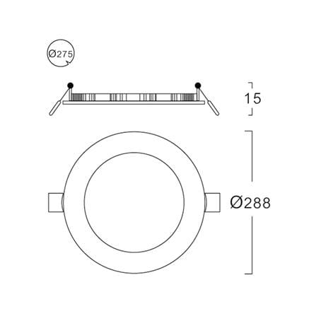 ดาวน์ไลท์ LED LUMAX 20-A0719 11.3 นิ้ว 24 วัตต์ DAYLIGHT สีขาว_7