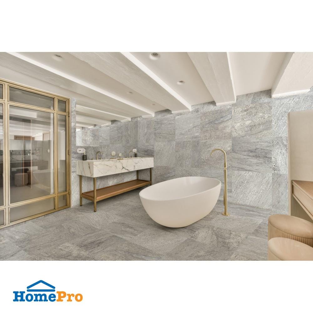 กระเบื้องพื้นพอร์ซเลน 60x60 ซม. COTTO ดอสก้า เทาเข้ม PM 1.44 ตร.ม.