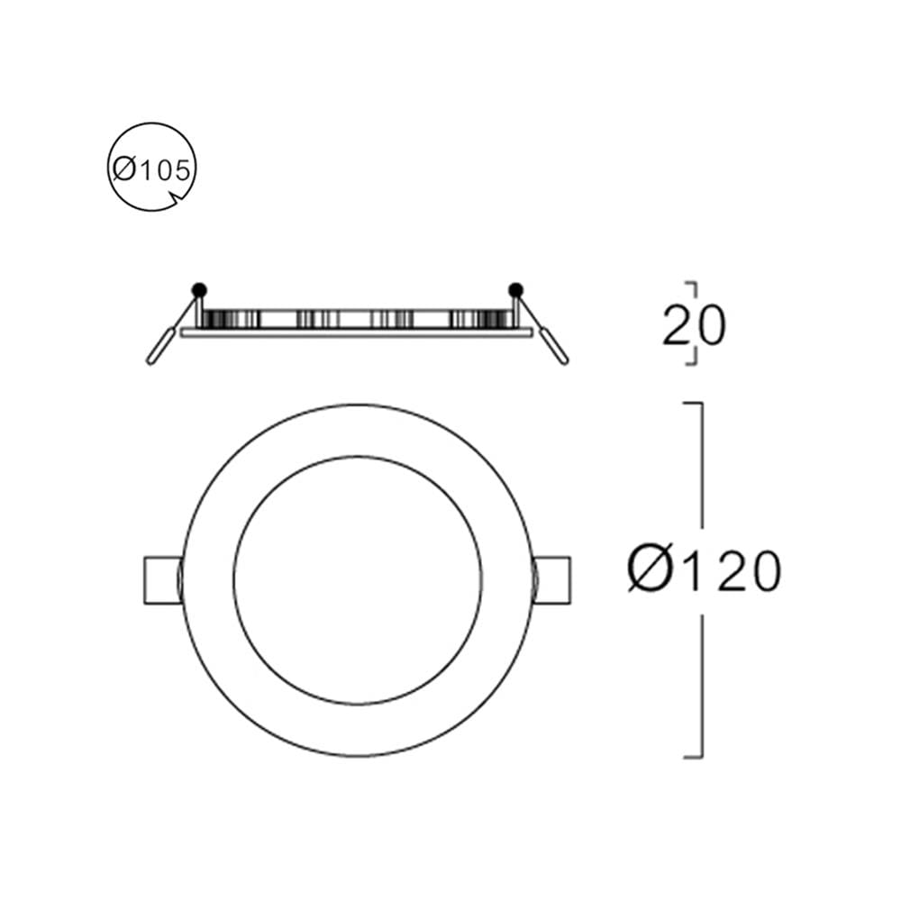 ดาวน์ไลท์ LED LUMAX 20-A0710 4.7 นิ้ว 6 วัตต์ WARM WHITE สีขาว