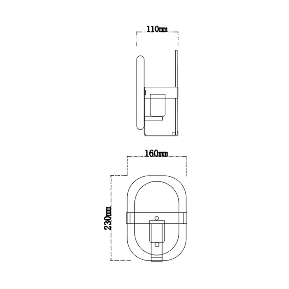 ไฟกิ่งภายใน CARINI B2301 สีใส/ทอง 1 หัว