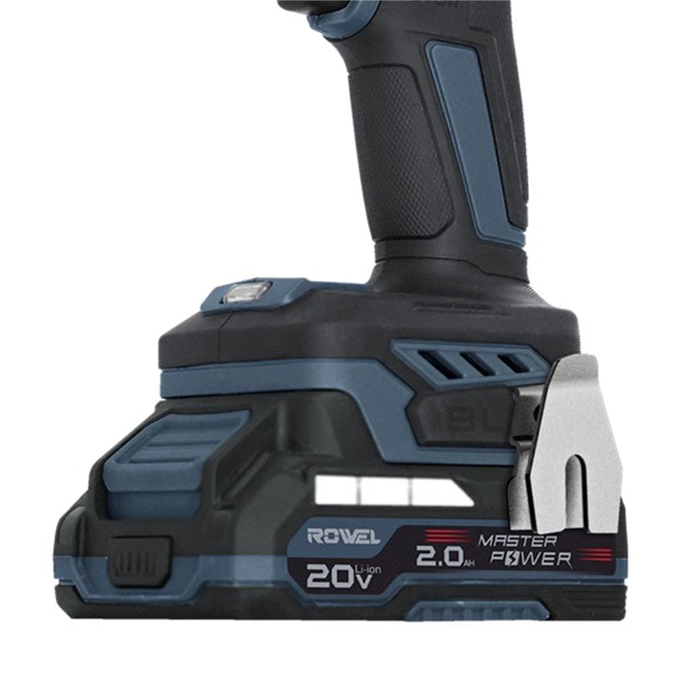 สว่านกระแทกไร้สาย (พร้อมแบตเตอรี่) ROWEL RW-PT-DBD500 20 โวลต์