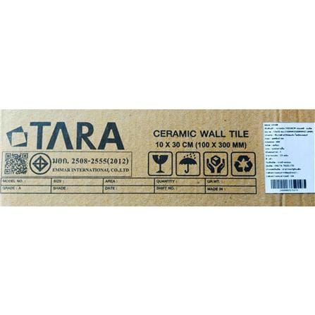 กระเบื้องผนัง 10x30 ซม. TARA กลอสซี่ แบล็ค A 0.99 ตร.ม._9