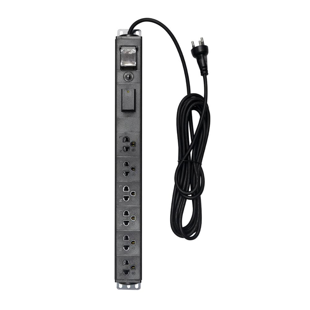รางปลั๊กไฟตู้ RACK 6 ช่อง 1 สวิตซ์ GLINK GPDU-08K 5 ม.