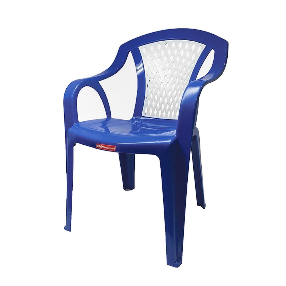 เก้าอี้พลาสติก SUPERWARE CH-52 สีขาว/น้ำเงิน