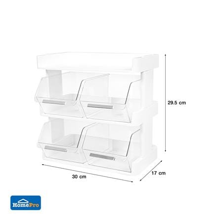 ชั้นวางของ 3 ชั้น STACKO MILD 30x17x29.5 ซม. สีขาว_5
