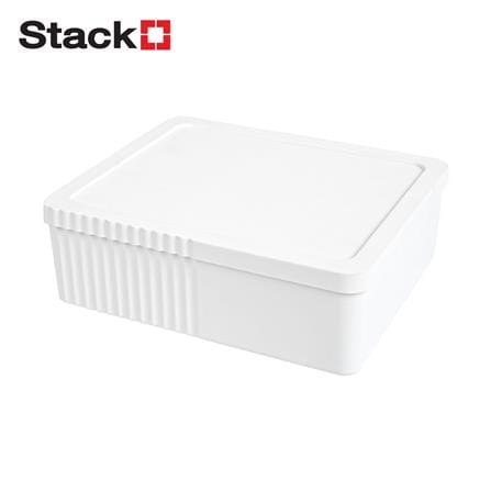 กล่องเก็บของมีฝา STACKO MILD 26.3x21.8x8.9 ซม. สีขาว_0