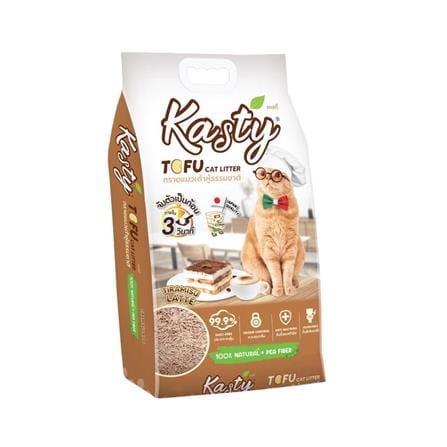 ทรายแมวเต้าหู้ KASTY TOFU CAT LITTER กลิ่นทีรามิสุ ลาเต้ 6 ลิตร_0