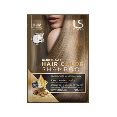 แชมพูเปลี่ยนสีผม LESHASA NATURAL CARE สีน้ำตาลประกายทอง_0