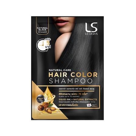 แชมพูเปลี่ยนสีผม LESHASA NATURAL CARE สีดำธรรมชาติ