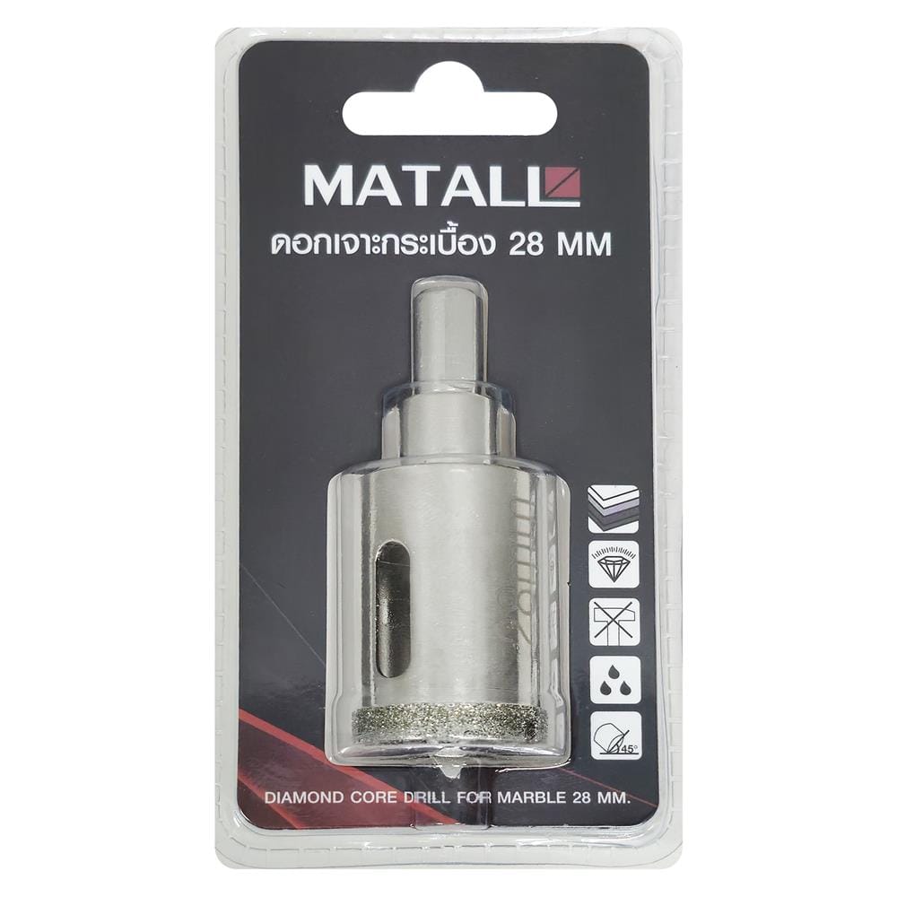 ดอกเจาะกระเบื้อง MATALL ขนาด 28 มม.