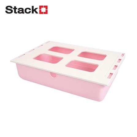 กล่องลิ้นชักใต้โต๊ะ STACKO SIZE L 33.5x23.5x8.5 ซม. สีชมพู_1