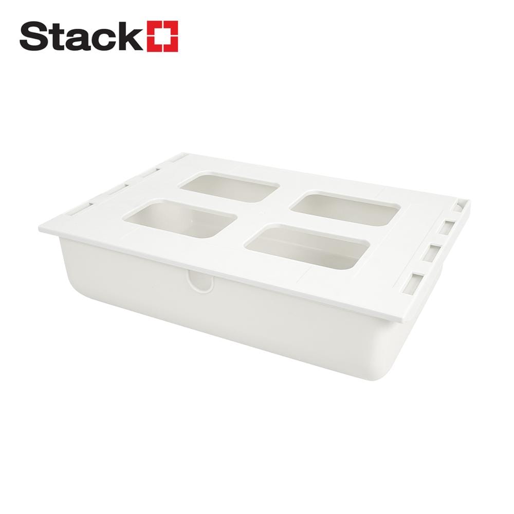 กล่องลิ้นชักใต้โต๊ะ STACKO SIZE L 33.5x23.5x8.5 ซม. สีขาว
