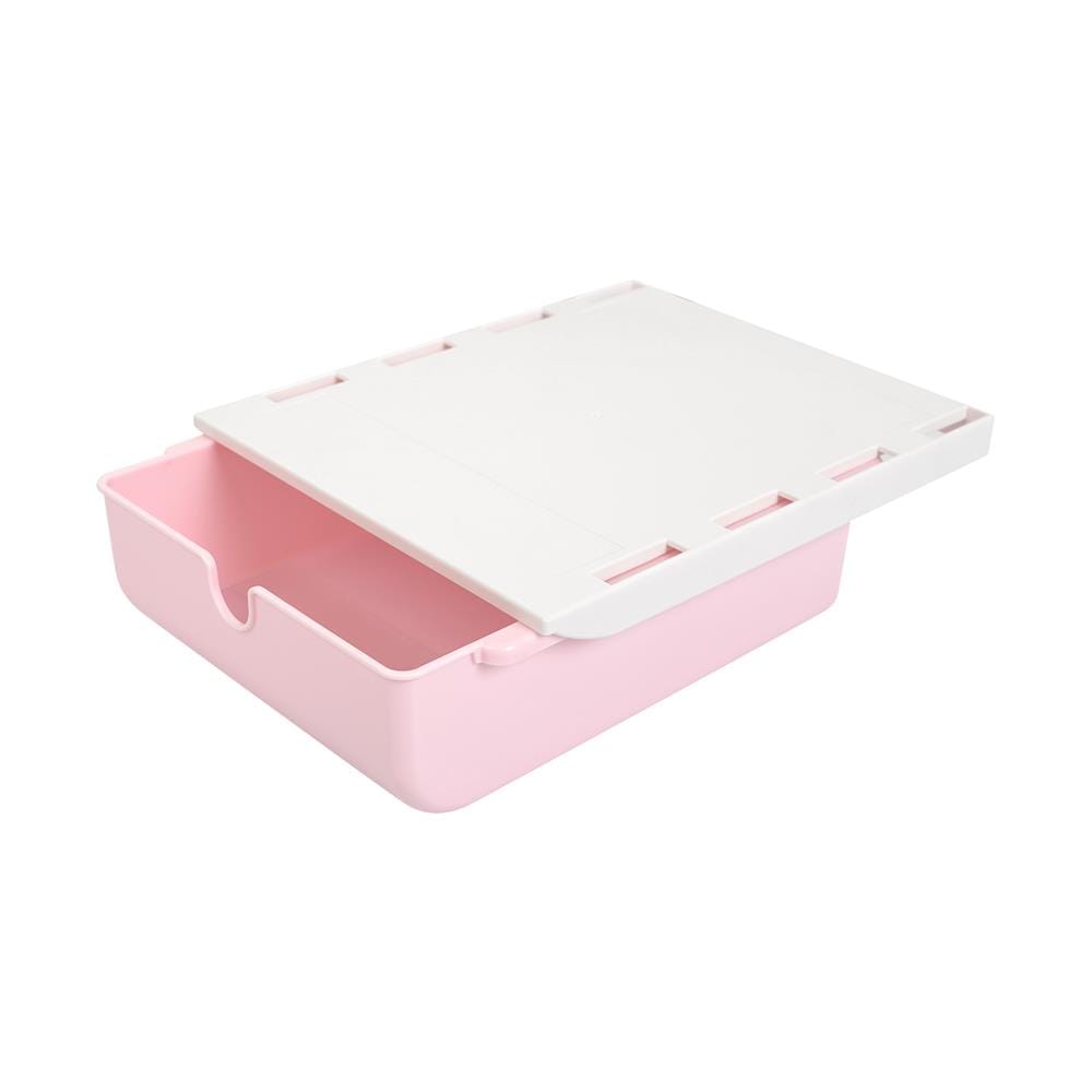 กล่องลิ้นชักใต้โต๊ะ STACKO SIZE S 23.5x19.8x7.1 ซม. สีชมพู