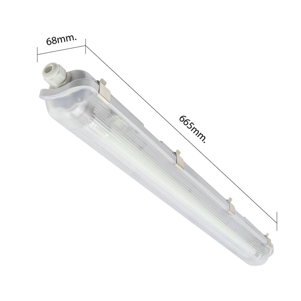 รางนีออนกันฝน LED LAMPTAN TRI-PROOF SET 1X10 วัตต์ DAYLIGHT