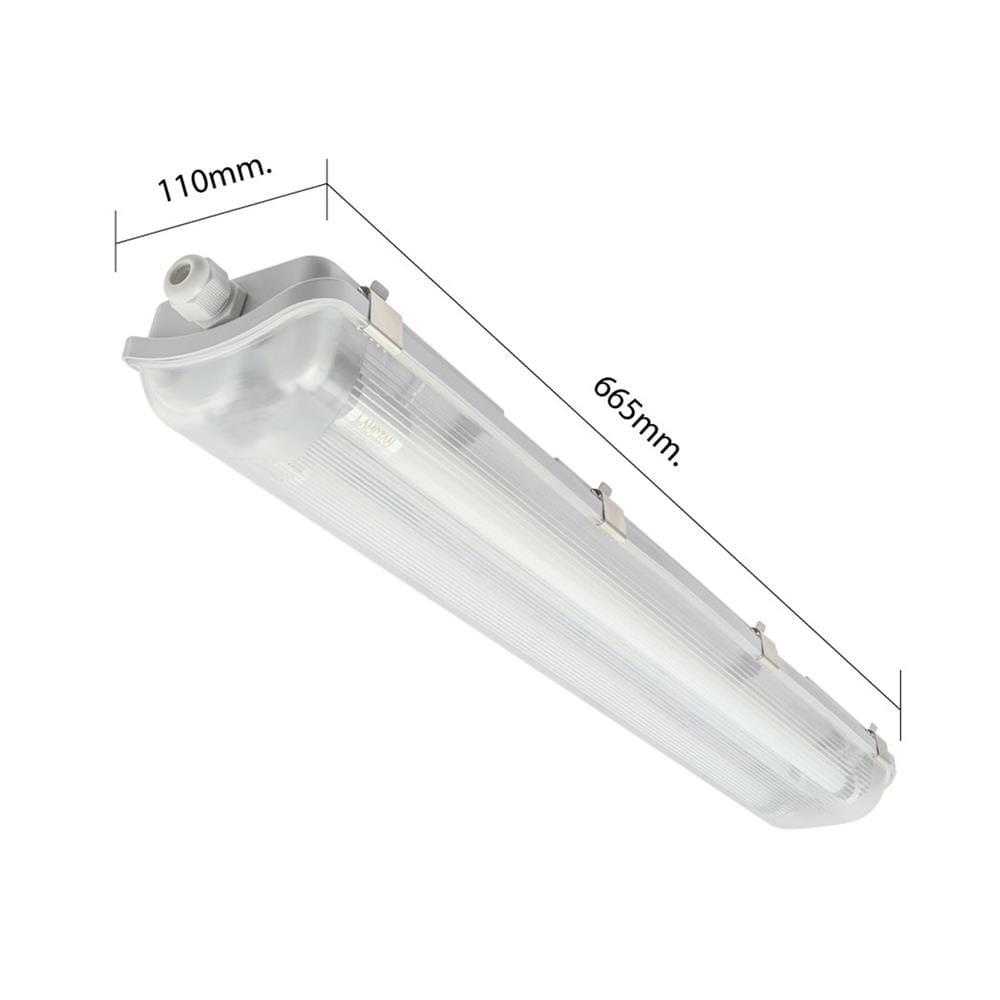 รางนีออนกันฝน LED LAMPTAN TRI-PROOF SET 2X10 วัตต์ DAYLIGHT