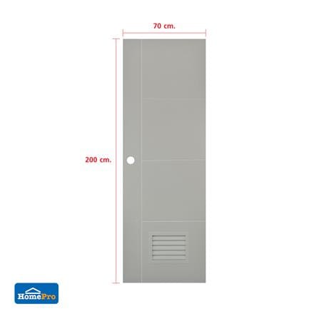 ประตูห้องน้ำ UPVC เจาะลูกบิด AZLE PSW24 เกล็ดล่าง 70x200 ซม. สีเบจ_5