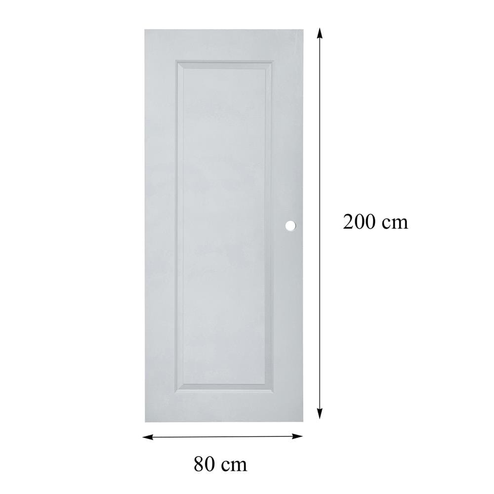 ประตูภายนอก UPVC AZLE MD-7 1 ฟัก 80X200 ซม. สีเทา เจาะลูกบิด