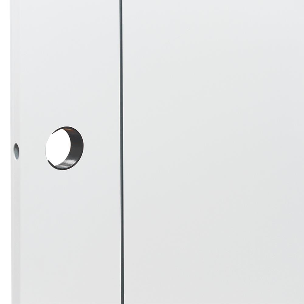 ประตูห้องน้ำ UPVC AZLE GROOVE P2 เกล็ดล่าง 70X200 ซม. สีขาว เจาะลูกบิด