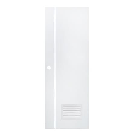 ประตูห้องน้ำ UPVC AZLE GROOVE P2 เกล็ดล่าง 70X200 ซม. สีขาว เจาะลูกบิด_0