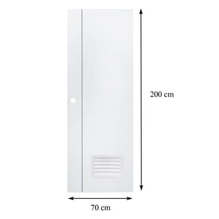 ประตูห้องน้ำ UPVC AZLE GROOVE P2 เกล็ดล่าง 70X200 ซม. สีขาว เจาะลูกบิด_6