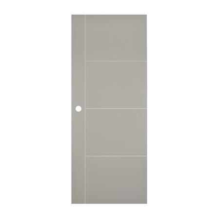 ประตูภายนอก UPVC เจาะลูกบิด AZLE MD-8 80x200 ซม. สีเบจ