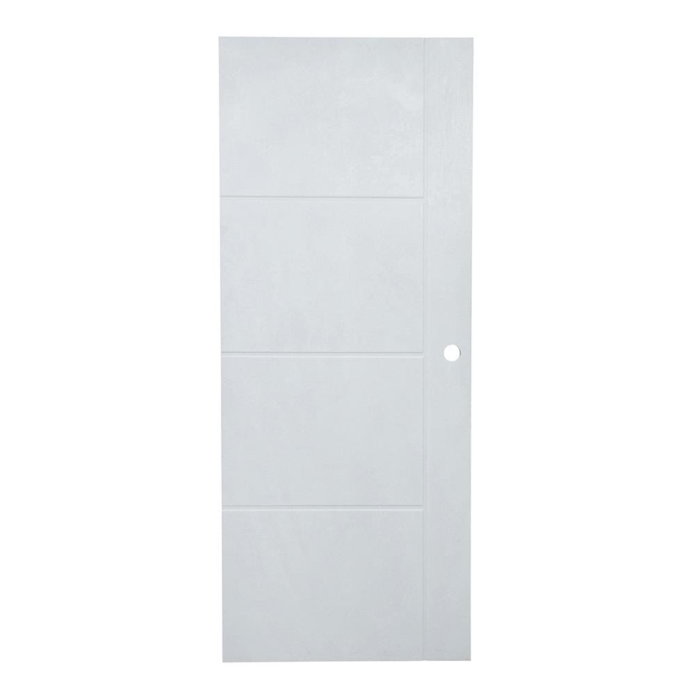ประตูภายนอก UPVC AZLE MD-8 80X200 ซม. สีเทา เจาะลูกบิด