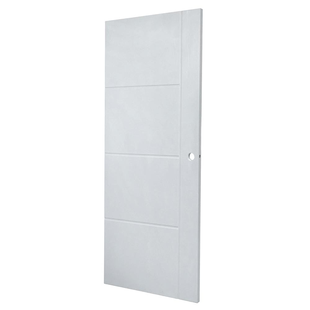 ประตูภายนอก UPVC AZLE MD-8 80X200 ซม. สีเทา เจาะลูกบิด
