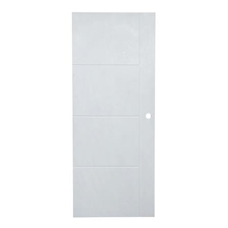 ประตูภายนอก UPVC AZLE MD-8 80X200 ซม. สีเทา เจาะลูกบิด_0